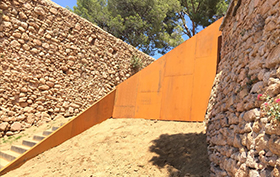 barandilla corten instalada