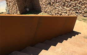 barandilla corten instalada