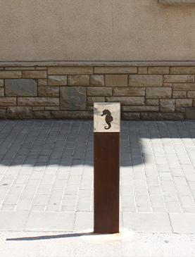 señal instalada corten