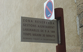 señal instalada corten