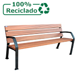 banco listones madera patas plastico dawn