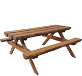conjunto mesa madera rustico
