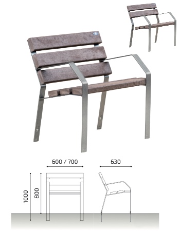 silla loa hierro plástico