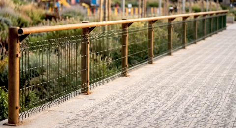 barandilla para caminos de acero corten pirena