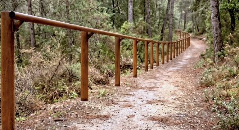 barandilla para caminos de acero corten alpina