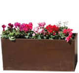 jardinera rectangular corten