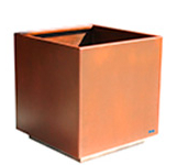 jardinera rectangular corten