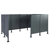 cubrecontenedores modulares metálicos