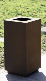 papelera de acero corten dara