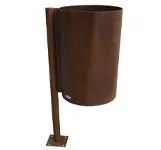 papelera acero corten mallen papelera acero corten mallen