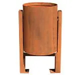 papelera acero corten trecen papelera acero corten trecen