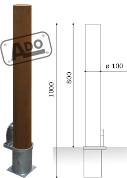 pilona corten old extraíble