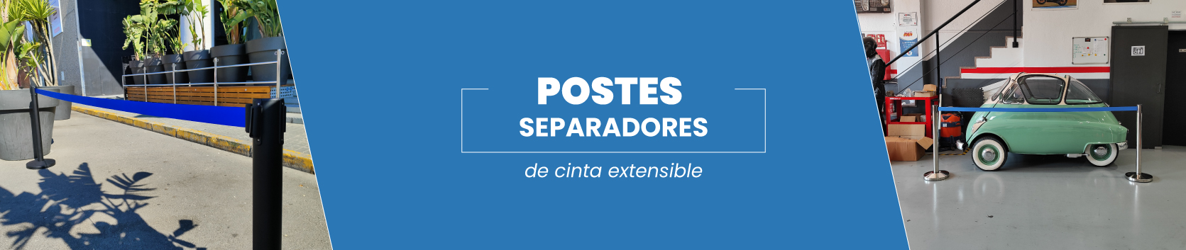 postes control accesos postes separadores cinta extensible