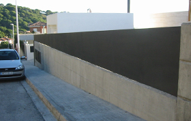 valla chapa lisa instalada